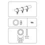 Anneaux de Rideau Gardinia en Plastique Noir pour Tringles jusqu'à 28 mm - Lot de 10