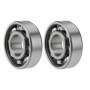 Lot de 2 roulements à billes ouverts 6203/C4 - 17x40x12 mm