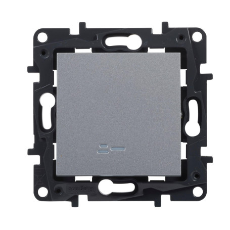 Interrupteur lumineux Niloé Step Legrand - Aluminium encastré 10AX