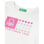 T-shirt à Manches Courtes Fille - United Colors of Benetton, Blanc, 4 Ans