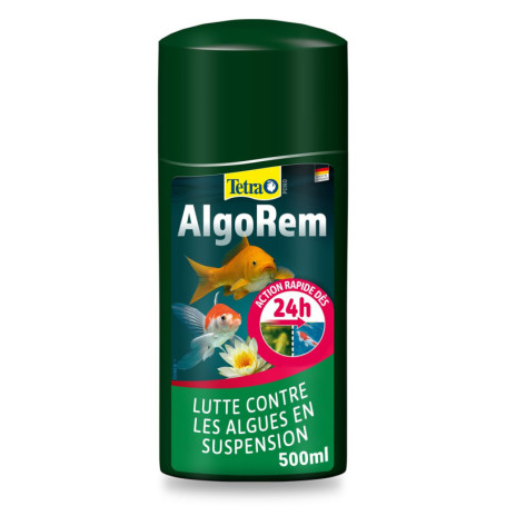 Tetra Pond AlgoRem - Traitement Anti-Algues pour Bassins de Jardin - 500 ml