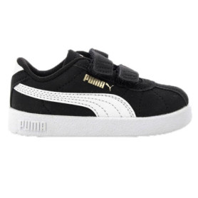 Baskets PUMA Club II V Inf pour Bébé - Noir, Blanc et Or - Taille 21 EU