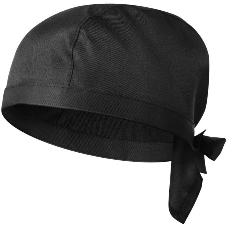 Casquette de Cuisine Noire Unisexe avec Bandes Réglables