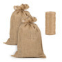 Lot de 2 Sacs en Jute Naturel avec Ficelle - 15 kg - 42 x 70 cm