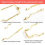 Kit de 2 Abat-Jours Harpe Réglables en Or pour Lampe