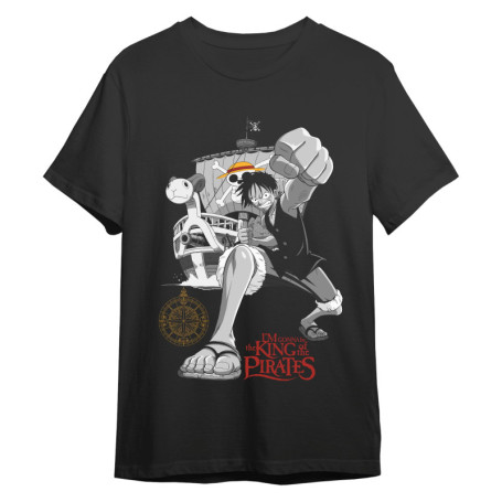 T-shirt One Piece Monkey D. Ruffy - Comic Studio - Noir Unisexe