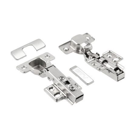 Charnières invisibles GTV INHC avec fermeture amortie - Lot de 2