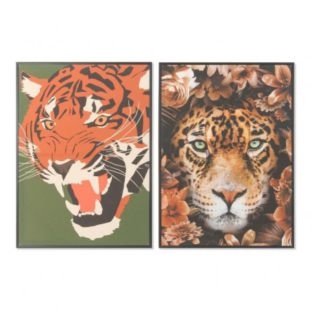 Cadre DKD Home Decor S3013690 Toile Tigre Moderne (52 x 2,7 x 72 cm) (2 Unités) 79,99 €