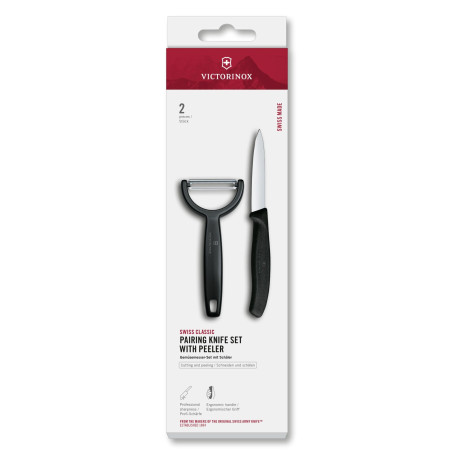Set de Couteau à Légumes et Éplucheur Victorinox - 2 Pièces en Acier Inoxydable