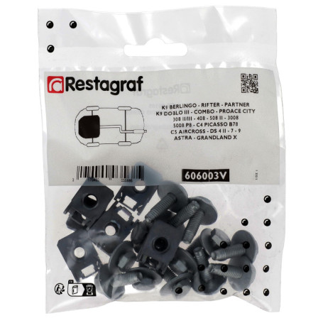 Kit de Fixations Complet pour Carénage Sous Moteur - Restagraf