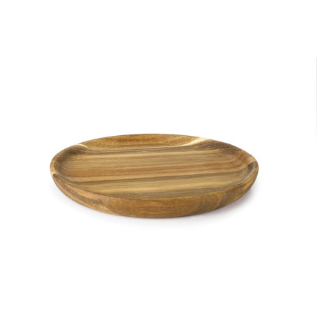 Assiette en Bois d'Acacia IBILI - 26 cm avec Revêtement Durable