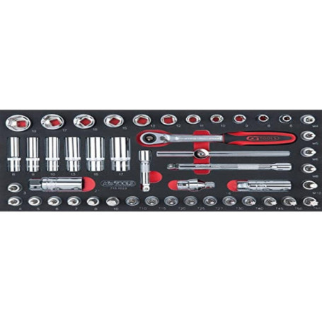 Module de Douilles 3/8'' KS Tools ULTIMATE® - 47 Pièces avec Mousse Imputrescible