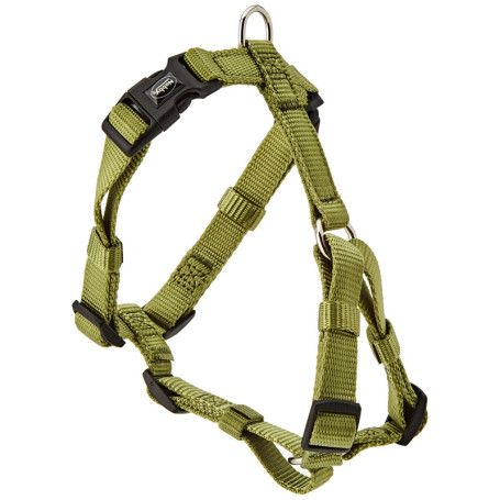Harnais en Nylon Vert pour Chien - Ajustable 15 mm x 30/50 cm