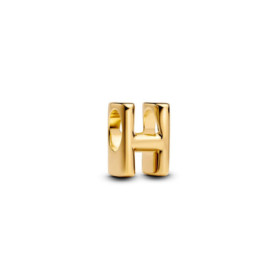 Charm Mini Lettre H en Argent Sterling et Or 14 Carats - PANDORA