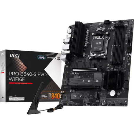 MSI PRO B840-S EVO WIFI6E Carte Mère ATX pour Processeurs AMD Ryzen