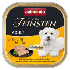 Nourriture Humide Animonda Vom Feinsten pour Chien avec Bœuf, Œuf et Jambon - 22 x 150 g