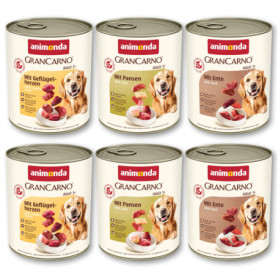GranCarno Nourriture Humide pour Chien Adulte - 6 x 800 g, Ingrédients Frais et Naturels