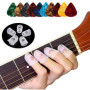 Lot de 40 protège-doigts en silicone et 10 médiators pour guitare