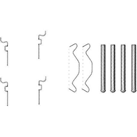 Kit d'accessoires plaquettes de frein HELLA pour Toyota - Modèle 8DZ 355 203-221
