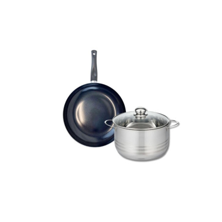 Ensemble de Cuisine Elo Prima Brillant - Poêle 24 cm et Faitout 20 cm en Inox