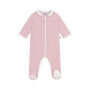 Pyjama Bébé en Velours avec Col Fleuri Petit Bateau