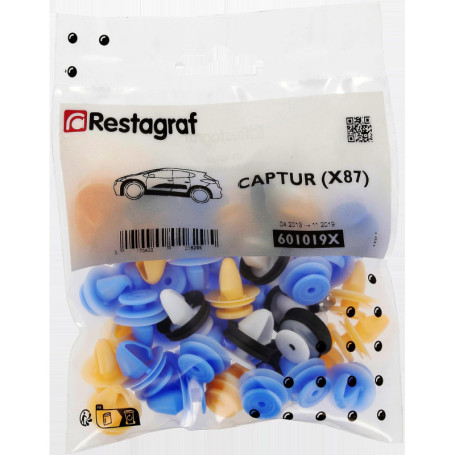 Kit de Fixations Complet pour Moulures Latérales CAPTUR 2013-2019