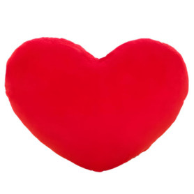 Coussin en Forme de Cœur Rouge en Peluche - Décoration Douce et Mignonne