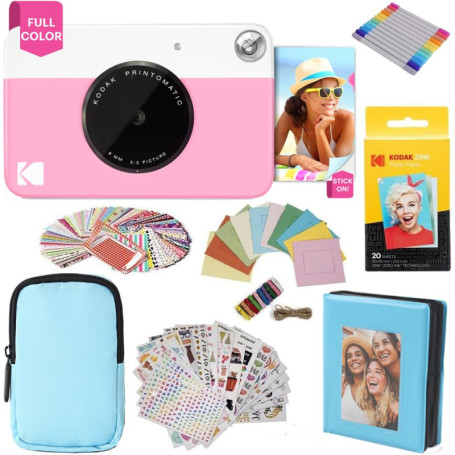 KODAK Printomatic Appareil Photo Instantané avec Accessoires - Rose