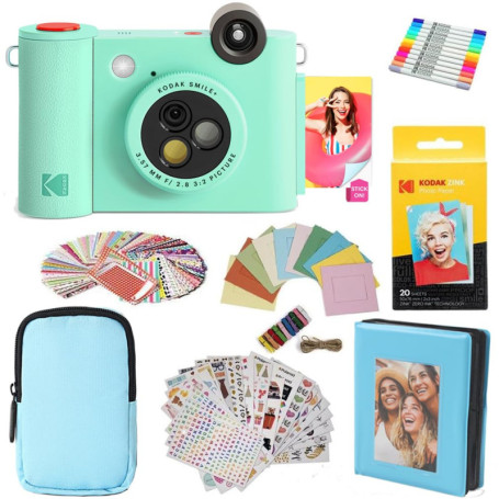 KODAK Smile+ Caméra Instantanée et Imprimante Photo - Pack Cadeau Vert