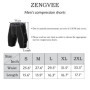 ZENGVEE Lot de 3 Shorts de Compression pour Hommes - Idéal pour Course et Entraînement