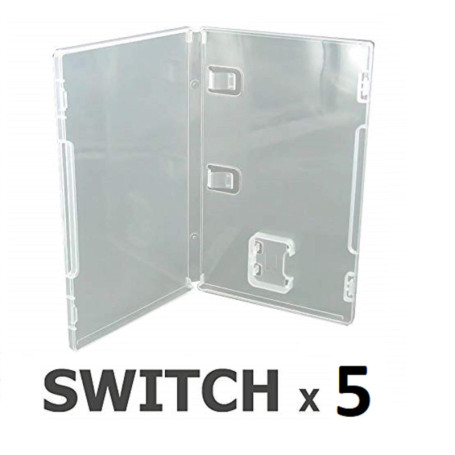 Lot de 5 boîtes vides transparentes pour jeux Nintendo Switch