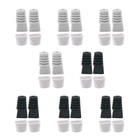 WJUAN Protecteurs de Câbles USB et Type-C - Lot de 8 en Noir et Gris