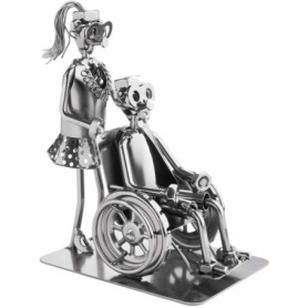 Figurine Infirmière en Métal BRUBAKER - Décoration Artisanale pour Bureau et Maison