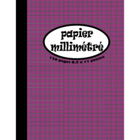Carnet de Papier Millimétré 8.5 x 11 pouces - 120 Pages pour Mathématiques et Science