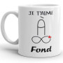 Mug Humoristique Kalféa - Je t'aime à Fond, Idée Cadeau Drôle