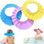Kiwochy Lot de 3 Bonnets de Douche Réglables pour Enfants - Protection Douce et Sûre