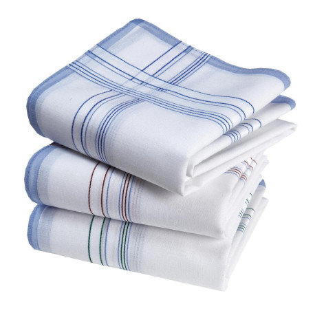 Mouchoirs en Coton Premium pour Homme - 3 Pièces 45x45cm - Modèle Exclusif
