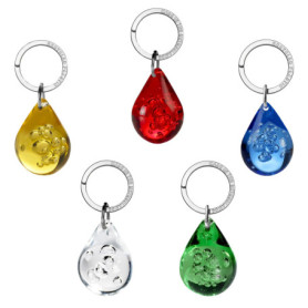 Porte-Clés Colorés en Acrylique Recyclé - Assortiment Goutte - Djois