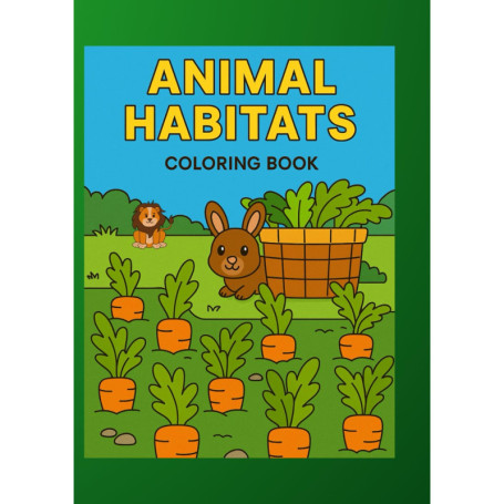 Livre de coloriage des habitats animaux pour enfants de 3 à 5 ans