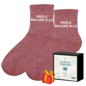 Chaussettes Humoristiques Femme - Drôle Malgré Elle - Taille Unique