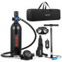 VEVOR Mini Bouteille de Plongée 1 L avec Lunettes et Adaptateur