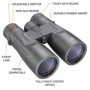 Bushnell Legend Jumelles 12x50 mm avec Prisme de Toit - Noir