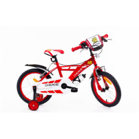 Vélo Enfant Rouge SCH Chicane 16" avec Gourde et Sonnette