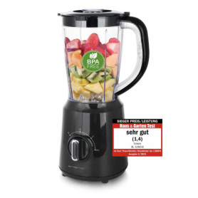 Blender Emerio 1,5L Noir avec Interrupteur de Sécurité