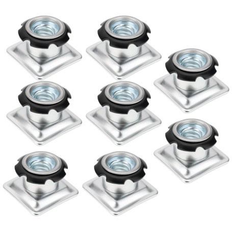 EMSea Inserts Filetés Métalliques pour Tubes Carrés 1/4-20 - 19 mm