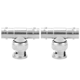 Adaptateur Coaxial BNC en T - 2 Pcs pour Connexion Sécurisée
