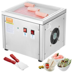 Machine à Glace Roulée VEVOR en Inox pour Crème Glacée Commerciale