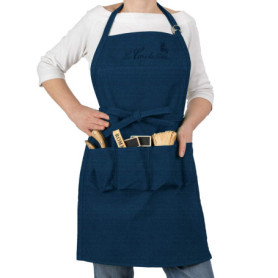 Tablier en Jean Bleu Multipoches pour Jardinage et Cuisine - La Cordeline