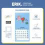 Calendrier Mural 2026 BT21 - Organisation Originale avec Espace Notes