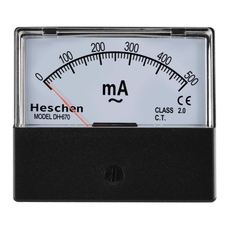 Heschen Ampèremètre DH-670 pour courant AC 0-500 mA